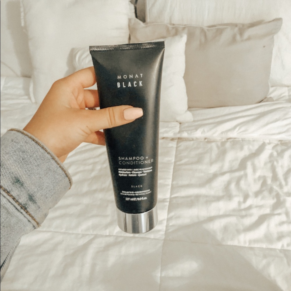 Monat black shampoo and conditioner